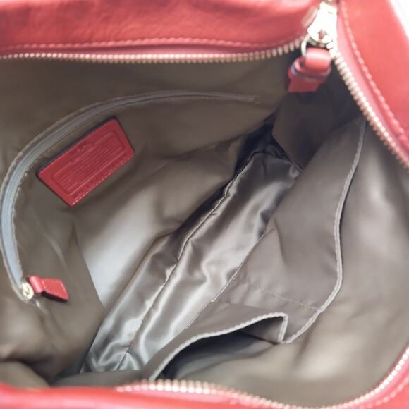 Coach Madison Orange Leather Zipper Closure Hobo Shoulder Bag - Picture 13 of 16